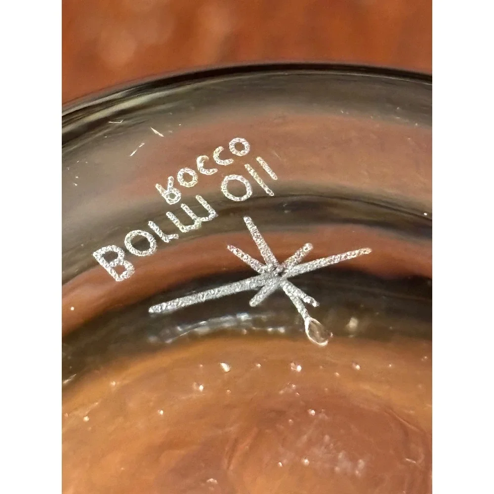 Bormioli Rocco Luna Rocks Glass Clear Bubble Base Whiskey Tumbler Made in Italy